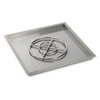 American Fire Glass 30 in Stainless Steel Square Drop In Pan With/18 in Ring Ring SS-SQP-30-ASBL